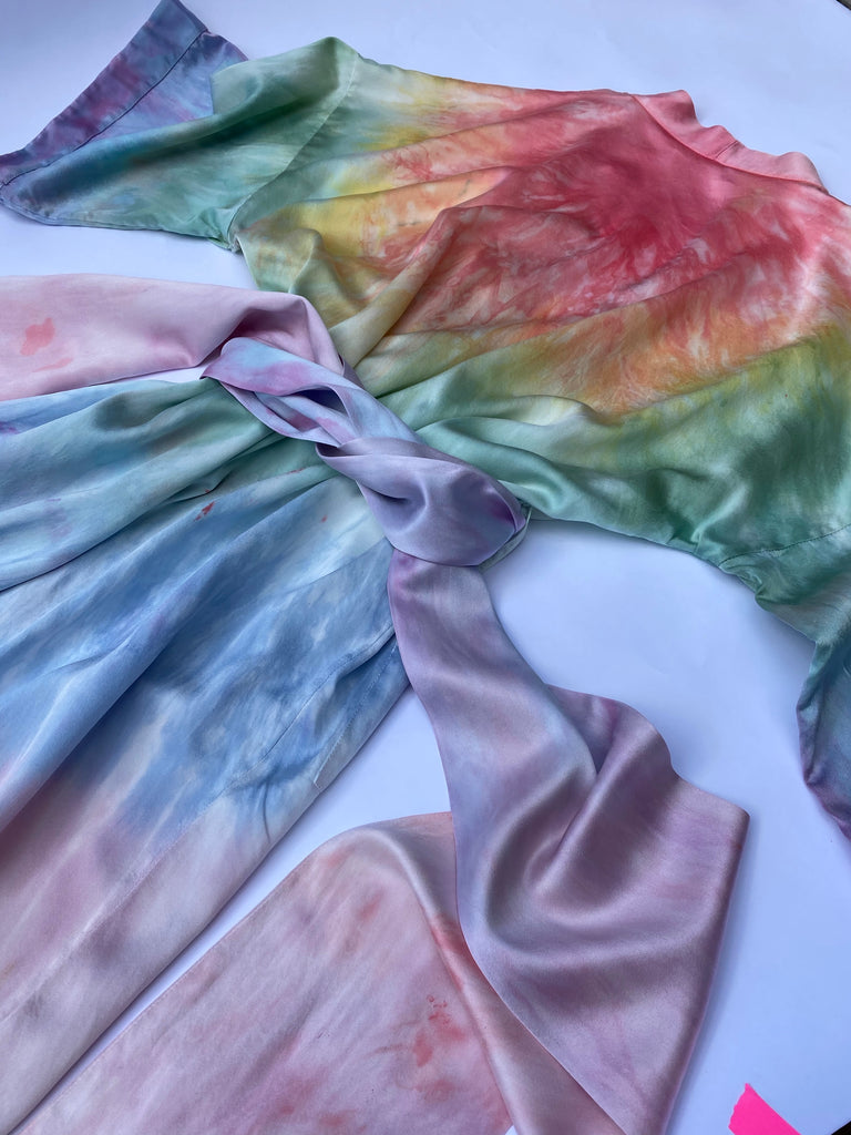 Chakra colors Silk Robe