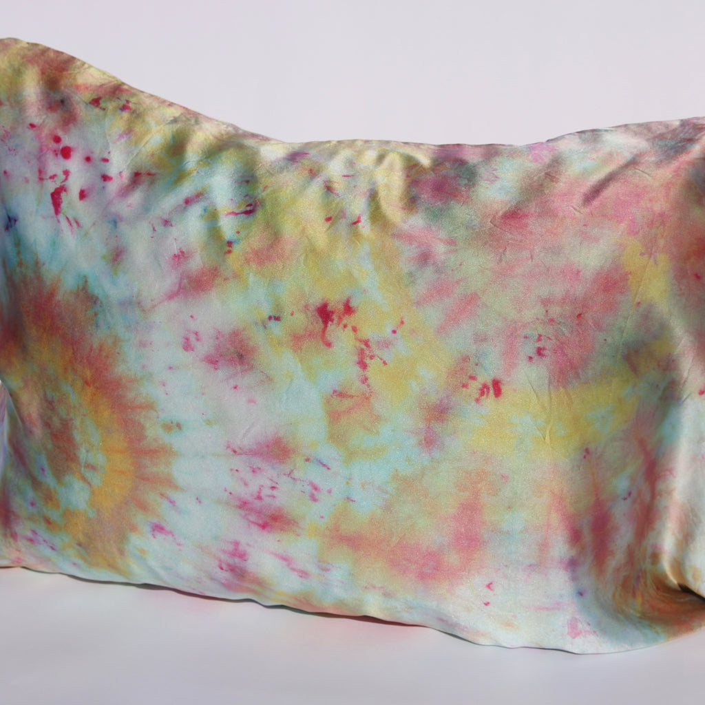 Abstract mulberry silk hand tie-dyed pillowcase sets